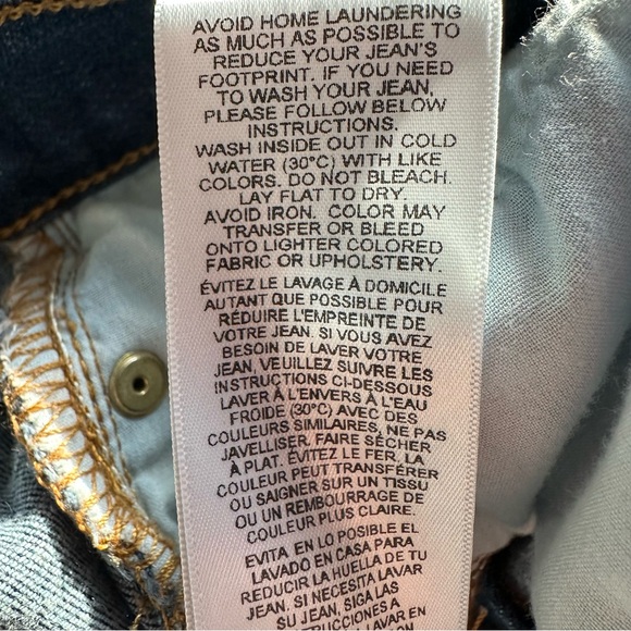 Frame Le Easy Flair Aspire Raw Hem Blue Jeans, Size 31 - Picture 7 of 8